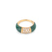 Bague Van Cleef & Arpels, bague modèle Philippine en or jaune Chrysoprase 58 Facettes 1