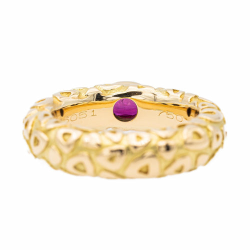 Chaumet Bague Jonc Or jaune Rubis