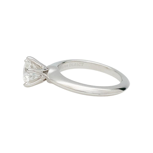 Bague 49 Solitaire Tiffany & Co, "Setting", platine, diamant 1,01 carat. 58 Facettes 31201
