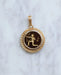 Pendentif Médaille astrologique Sagittaire, or rose et intaille cornaline 58 Facettes