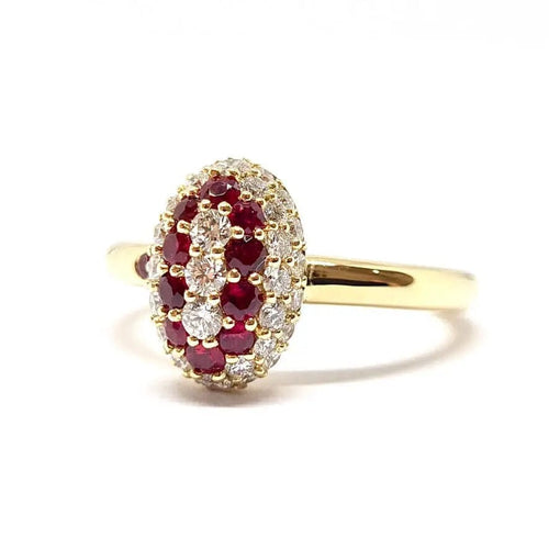 Bague Bague coccinelle en Or jaune, rubis & diamants 58 Facettes