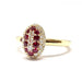Ring Ladybug ring in yellow gold, rubies & diamonds 58 Facettes