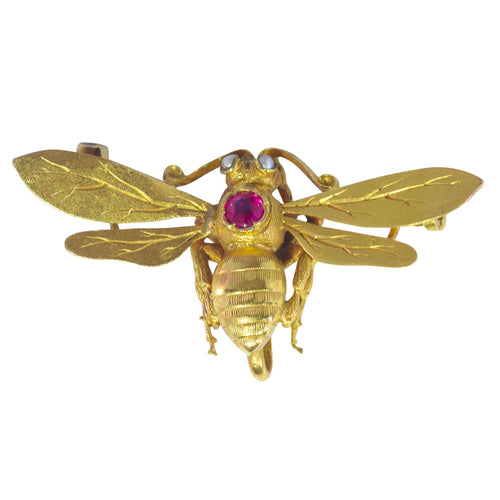 Broche Broche insecte bourdon doré 58 Facettes 22292-0339