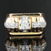 Bague 54 Bague vintage tank or jaune diamants 58 Facettes 21-307