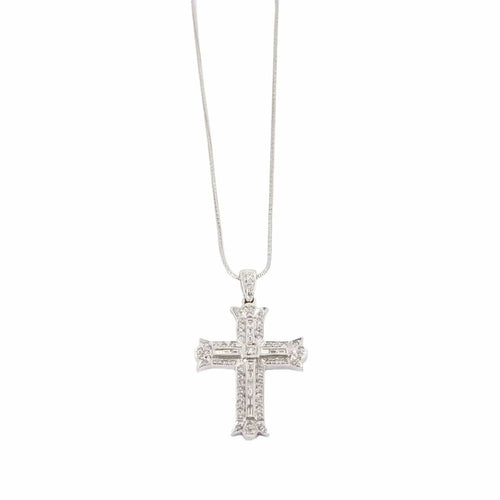 Collier COLLIER PENDENTIF CROIX OR & DIAMANTS 58 Facettes BO/220113 NSS