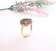 Ring Ring Amethysts Ruby Diamonds 58 Facettes AA 1617