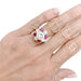 Ring 51 2,22 carat diamond ring with diamond and ruby ​​surround. 58 Facettes 31467