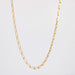 Necklace Yellow gold chain necklace with rectangular links 58 Facettes 23-223