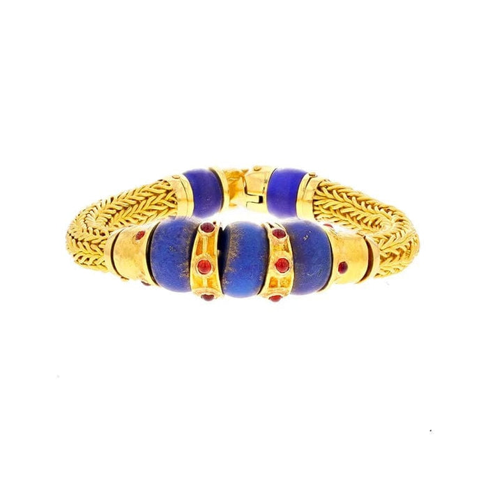 Bracelet Bracelet lapis lazulli et grenat en or jaune 58 Facettes 236870