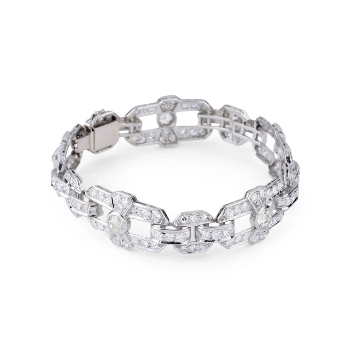 Bracelet Bracelet Art Déco Platine Diamants 58 Facettes 1
