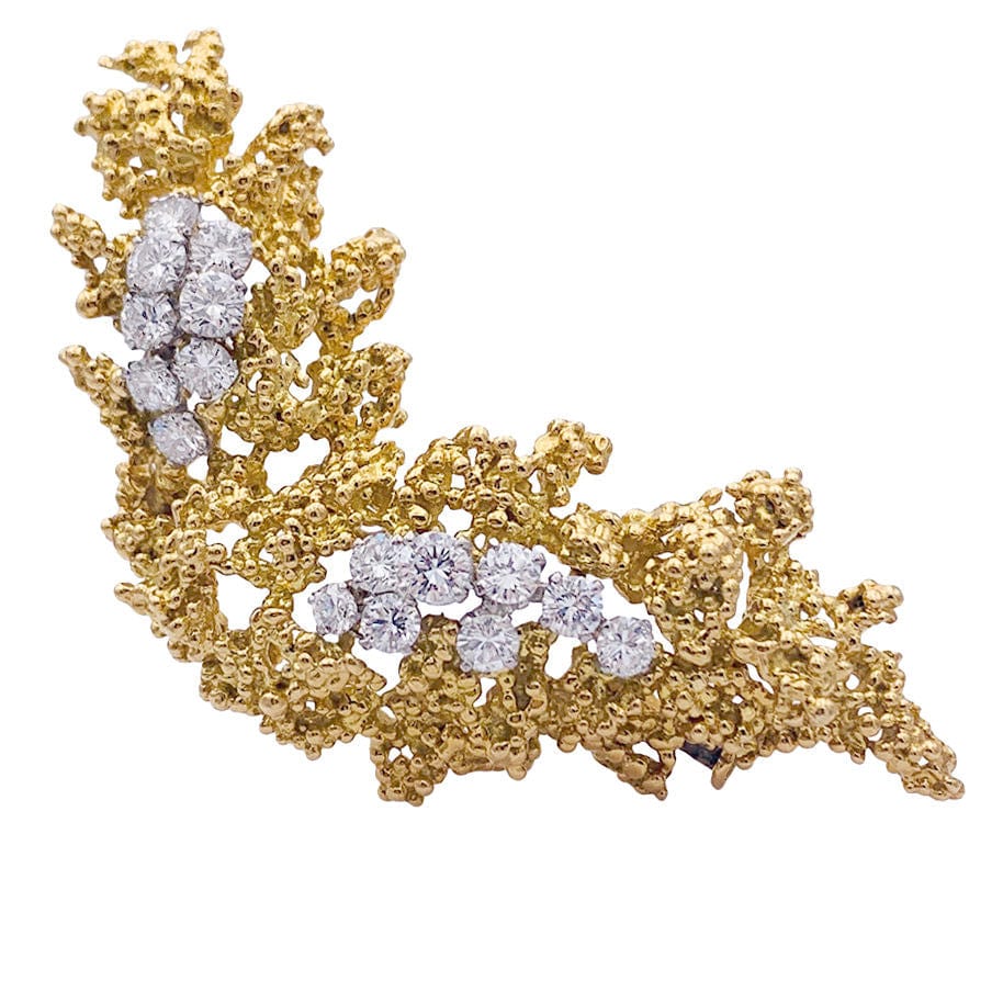 Broche Vintage Cabochon Bisauté Jaune Clair - Occasion - Bijou Ancien - Accessoire Mode Rétro