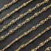 Old long necklace in yellow gold, mesh 58 Facettes