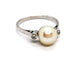 Bague 57 Bague Or blanc Perle 58 Facettes 1091909CD