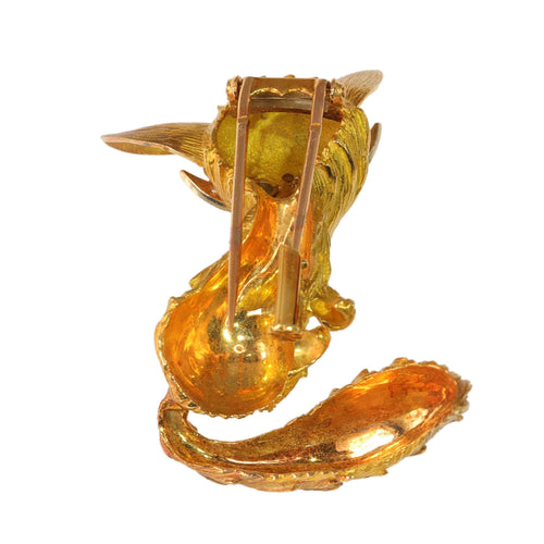 Broche Broche française renard des années 1950 en or : Un trésor vintage 58 Facettes 23338-0270