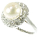 Ring 51 Diamond and pearl engagement ring 58 Facettes 16046-0020