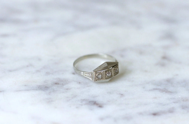 Bague Bague bandeau Art Déco diamants 58 Facettes