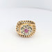 Ring 52 Rose gold and ruby ​​ring 58 Facettes 28993