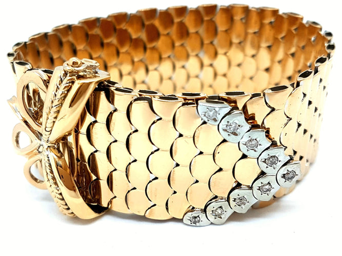 Bracelet Bracelet Manchette Or rose Diamant 58 Facettes 00213CN