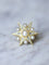 Bague étoile ancienne en or jaune, diamants, et perles fines 58 Facettes