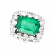 Ring Ring White gold Emerald Diamonds 58 Facettes 61300050