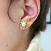 Earrings Yellow gold pearl and diamond earrings 58 Facettes 16000
