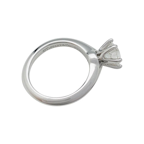 Bague 49 Solitaire Tiffany & Co, "Setting", platine, diamant 1,01 carat. 58 Facettes 31201