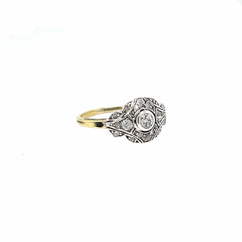 Bague 53 Bague filigrane Or Diamants 58 Facettes