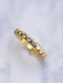 Half wedding ring 18Kt yellow gold and diamonds 58 Facettes