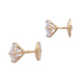 Stud earrings in yellow gold, diamonds. 58 Facettes 32737