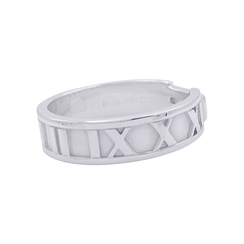 Bague 56 Bague Tiffany & Co., "Atlas", or blanc, diamants. 58 Facettes 32339