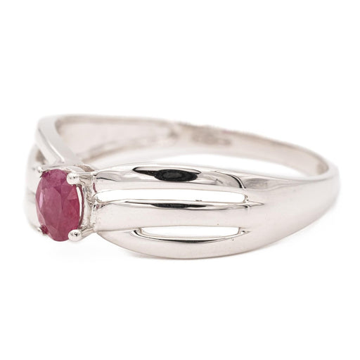 Ring 60 Solitaire Ring White Gold Ruby 58 Facettes 2593518CD