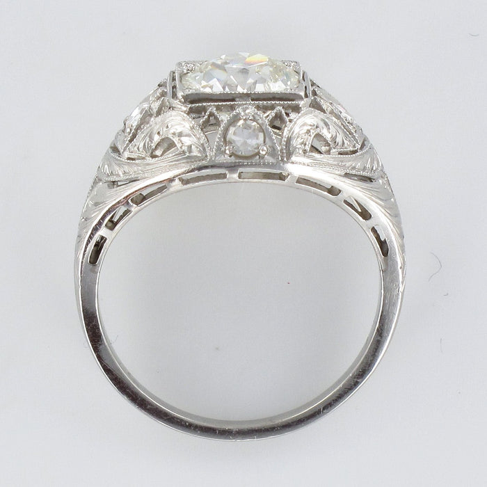 Bague 58 Bague ancienne diamants dentelle de platine 58 Facettes 20-088-55