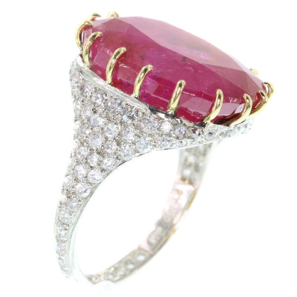 Bague 52 Bague diamant, rubis 58 Facettes 17059-0258