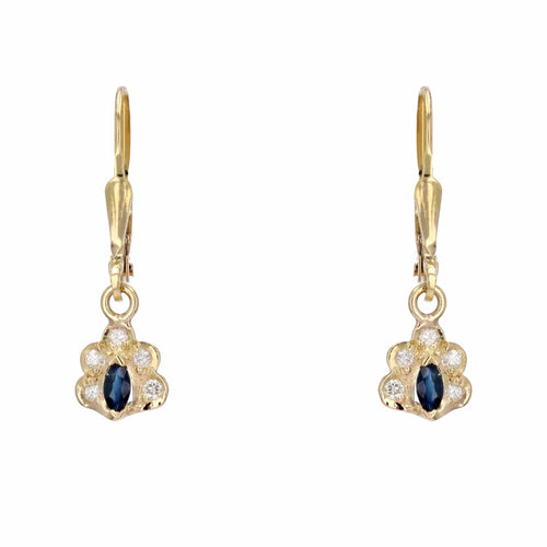 Boucles d'oreilles Boucles d'oreilles d'occasion saphir diamants 58 Facettes 21-679