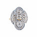 Ring 51 Art Deco style ring Diamonds 58 Facettes