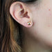 Boucles d'oreilles Clous d'oreille facettes or rose 58 Facettes 19-456L