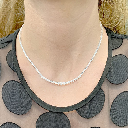 Collier Collier rivière or blanc, diamants. 58 Facettes 32333