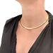 Necklace Necklace in omega yellow gold, diamonds. 58 Facettes 31397