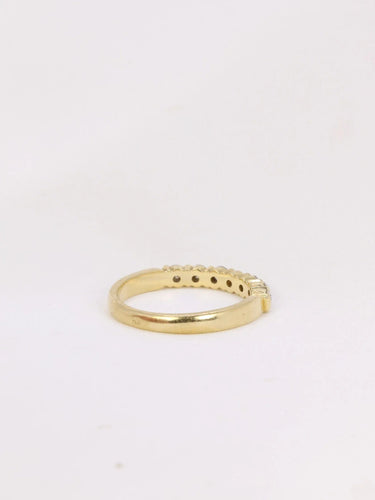 Bague 54 Demi-Alliance américaine diamants 0,42 ct 58 Facettes J98