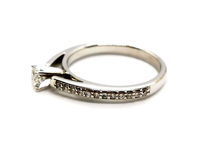 Bague 53 Bague Solitaire Or blanc Diamant 58 Facettes 1161915CN