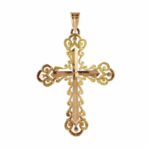 Pendentif Croix ancienne 2 ors 58 Facettes CVP75