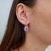 Earrings Amethyst diamond earrings white gold 58 Facettes