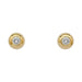 Stud earrings in yellow gold and diamonds. 58 Facettes 31223