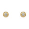 Boucles d'oreilles Puces d'oreilles en or jaune et diamants. 58 Facettes 31223