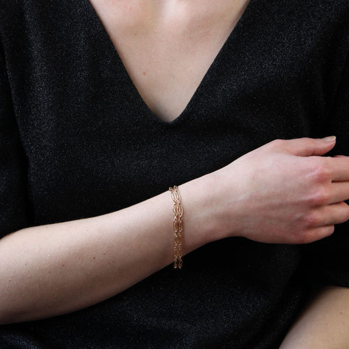 Bracelet Bracelet or double rang ancien 58 Facettes 23-015