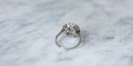 Ring 55 Octagonal Art Deco Ring White Gold Platinum Diamonds 58 Facettes