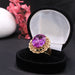 Ring Purple Topaz Ring set in Yellow Gold 58 Facettes