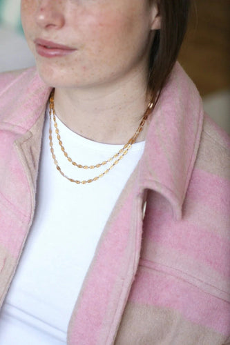 Collier Collier chaîne double or et fermoir émaillé 58 Facettes