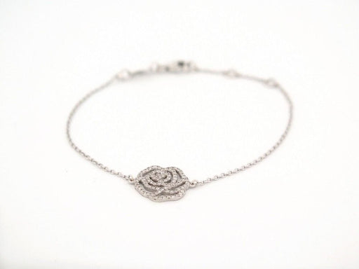 Bracelet bracelet VANESSA TUGENDHAFT la rose idylle en or blanc 18k diamants 58 Facettes 252505