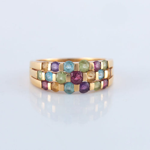 Bague 56 Bague Mosaïque multicolore 58 Facettes JE132
